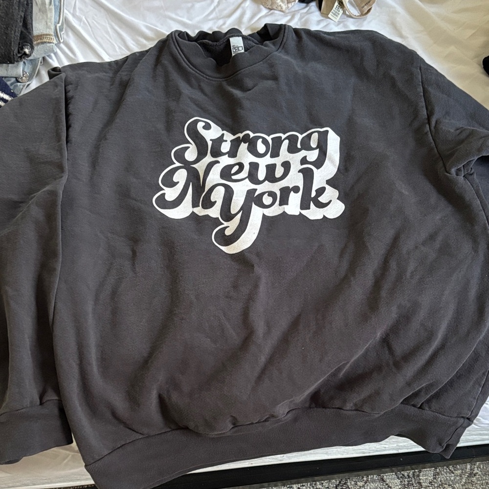 Los Angeles Apparel Men's Gray Crewneck Sweater
